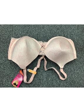 Maidenform Pink Lace Strapless Bra Size 38DD